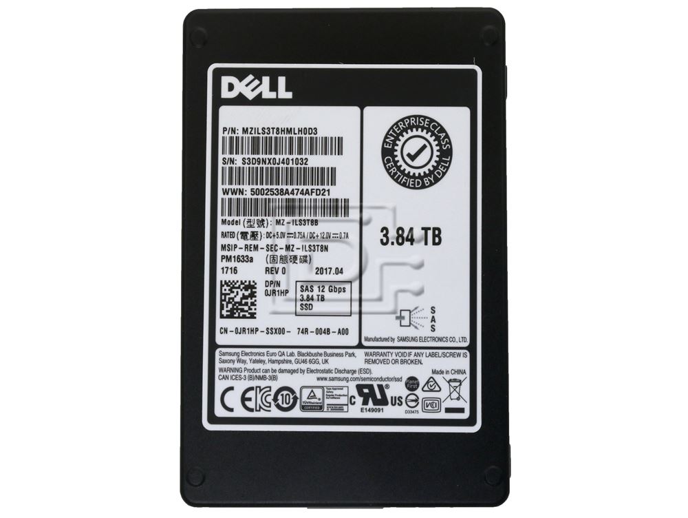 SAMSUNG MZILS3T8HMLH0D3 0JR1HP JR1HP SAS Solid State Drive Image 2 image