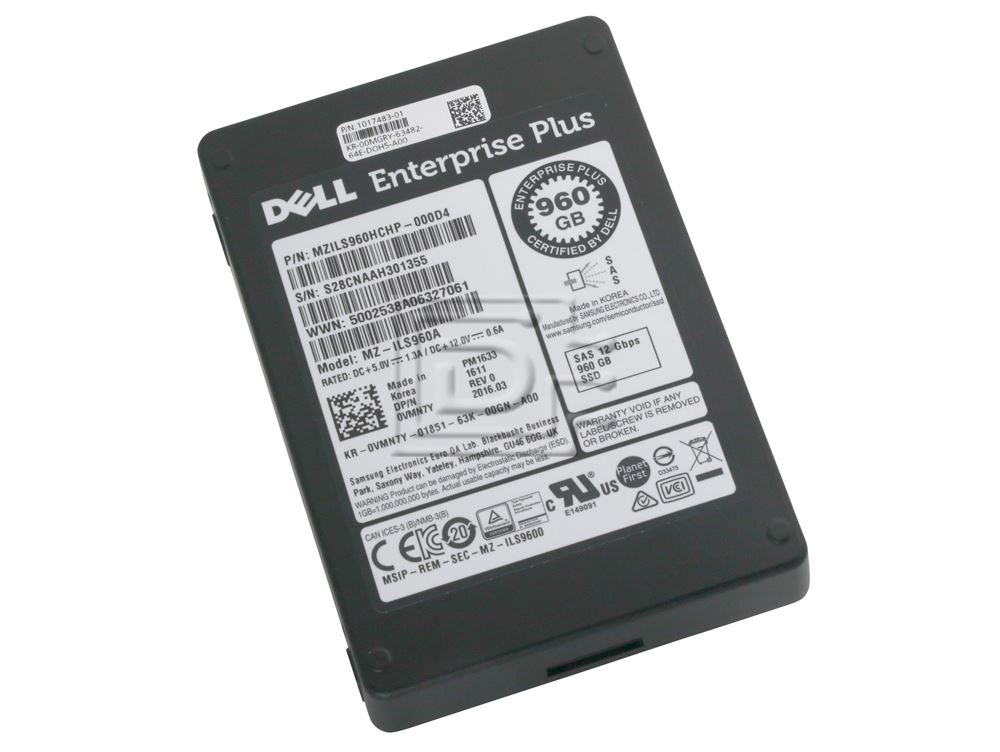 Dell Enterprise Plus VMN7Y / Samsung PM1633a Series MZILS960HCHP