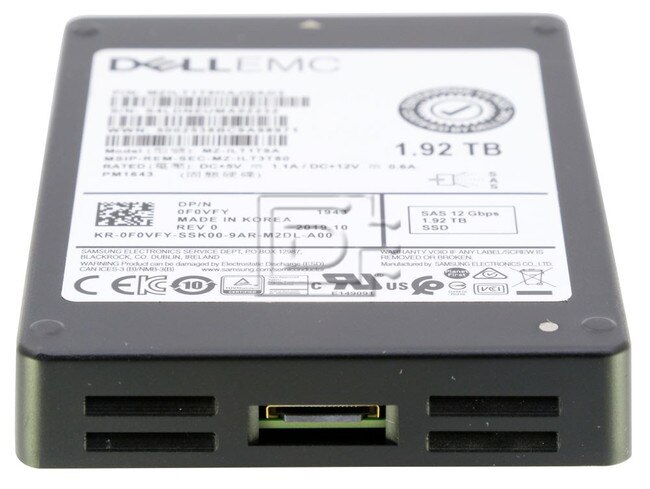 SAMSUNG MZILS1T9HEJH0D3 F0VFY 0F0VFY MZILT1T9HAJQAD3 MZ-ILT1T9A MZ-ILT3T80 1.92TB 2.5 SSD SAS image 3