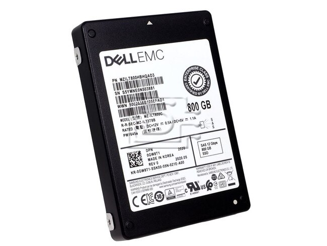 SAMSUNG MZILT800HBHQAD3 GW8T1 0GW8T1 MZ-ILT800C 800GB SAS SSD DELL Image 1 image