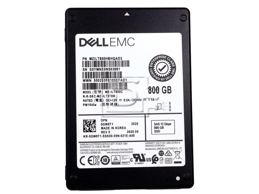SAMSUNG MZILT800HBHQAD3 GW8T1 0GW8T1 MZ-ILT800C 800GB SAS SSD DELL Image 2 image