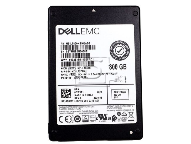 SAMSUNG MZILT800HBHQAD3 GW8T1 0GW8T1 MZ-ILT800C 800GB SAS SSD DELL Image 2 image
