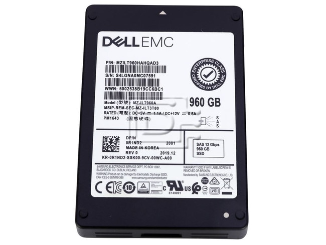 SAMSUNG MZILT960HAHQAD3 R1ND2 0R1ND2 MZ-ILT960A SAS SSD Image 1 image