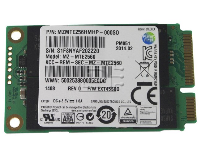 SAMSUNG MZMTE256HMHP MZMTE256HMHP-00000 SATA mSATA SSD image 1