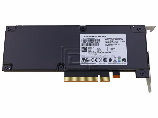 SAMSUNG MZPLJ1T6HBJR Y7D7D 0Y7D7D 3GFMW 03GFMW 3M6PY 03M6PY 1.6TB PCIe NVMe HHHL Image 2 image