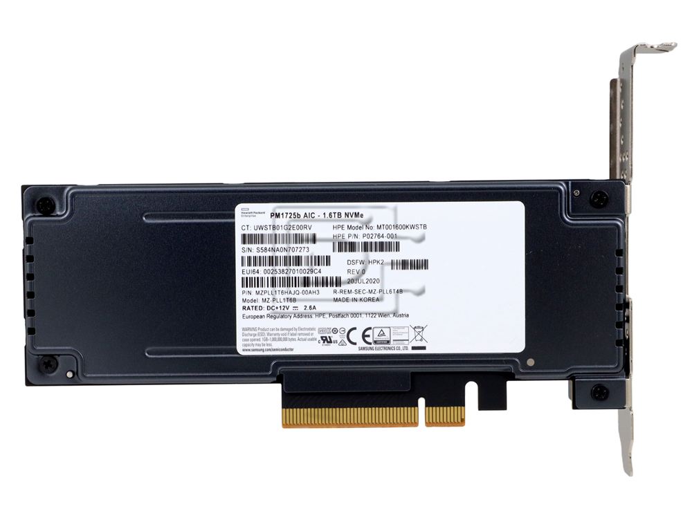 SAMSUNG MZPLL1T6HAJQ P02764-001 MZ-PLL1T6B MT001600KWSTB MZPLL1T6HAJQ-00AH3 MZPLL1T6HAJQ-000H3 MZPLL1T6HAJQ-00005 Dell 1.6TB PCIe 4.0 NVMe AIC HHHL Express Flash Image 2 image