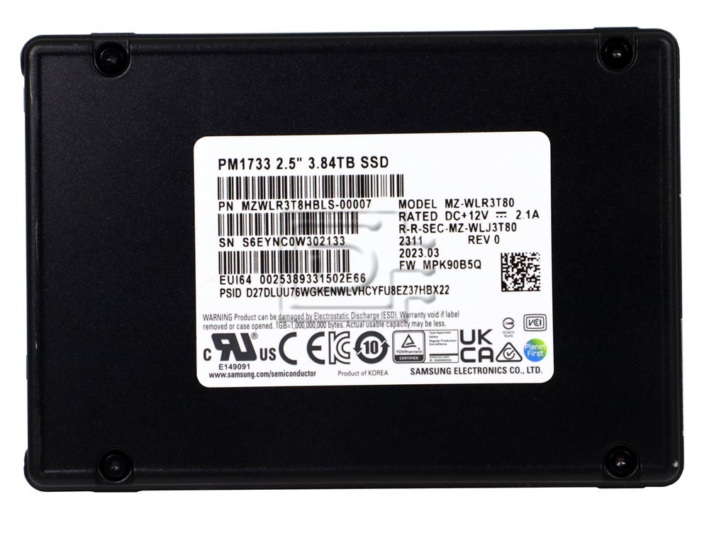 SAMSUNG MZWLR3T8HBLS-00007 MZ-WLR3T80 7.68TB U.3 PCIe 4.0 NVMe Solid State Drive SSD Image 2 image