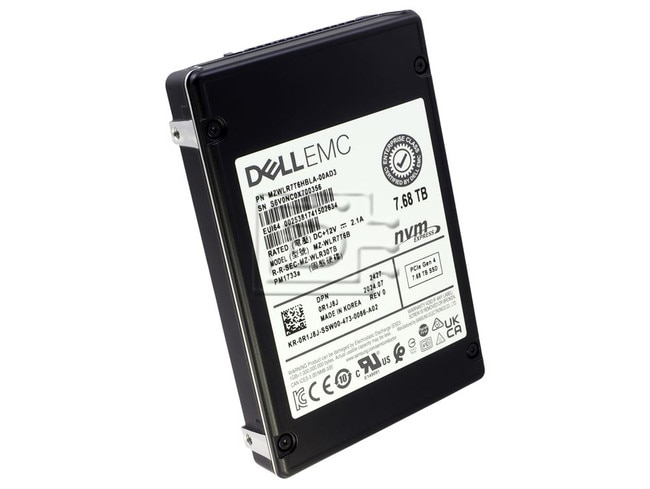 SAMSUNG MZWLR7T6HBLA-00AD3 R1J8J 0R1J8J MZ-WLR7T6B PCIe NVMe Solid State Drive Image 1 image