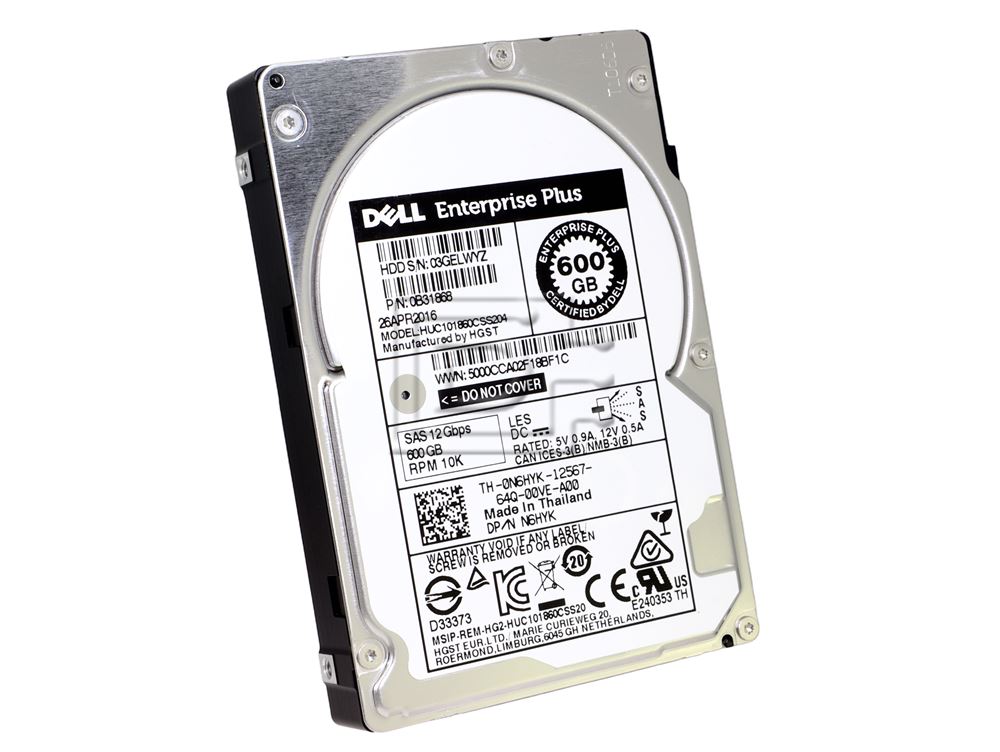 HGST HUC101860CSS204 0B33077 0B31868 HUC101860CSS204 N6HYK 0N6HYK 2.5inch SAS Hard Drive Image 1 image
