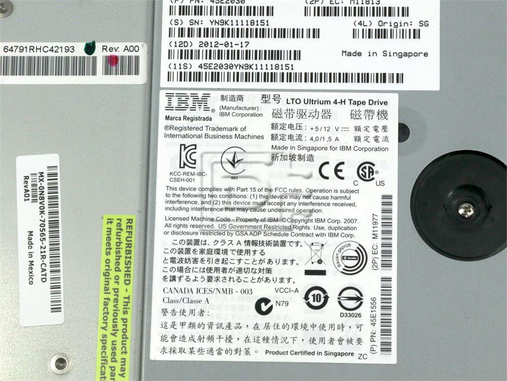 Dell N8V0K F867T 45E2030 LTO4 SAS Tape Drive Image 4 image