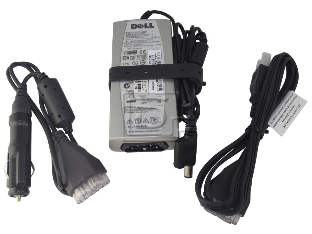 Dell PA-12 KC529 W1451 W5420 HP-AF065B83 65 HF272 0HF272 Dell PA-12 Auto-Air Laptop Power Adapter Image 1 image