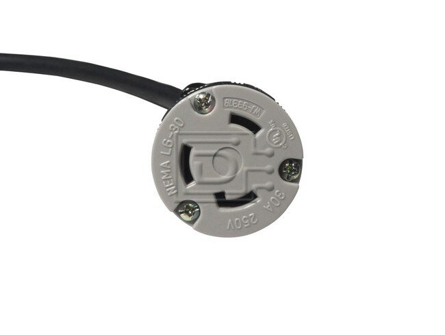 Generic CAB-PWR-L6-30P-L6-30R-3M-BN-OE Generic 250V Volts 30Amp 10foot 10feet Power Extension Cord image 2