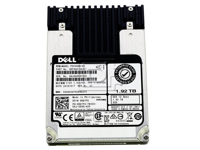 Toshiba PX04SRB192 R87FK 0R87FK SAS Solid State Drive image 2