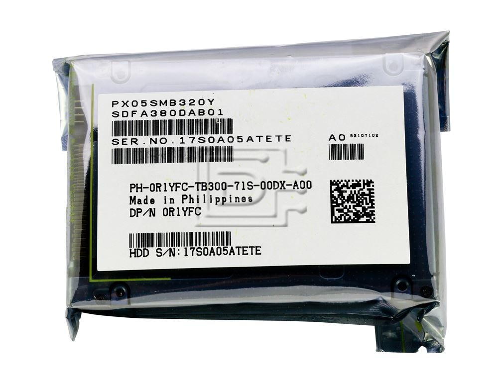 Toshiba PX05SMB320Y R1YFC 0R1YFC SDFA380DAB01 3.2TB Write WI SAS PowerEdge EMC Image 1 image