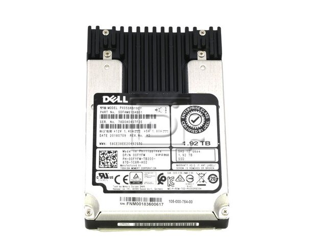 Toshiba PX05SRB192Y SDFAM81DAB01 0FYFW 00FYFW 1.92TB SAS Solid State Drive ME4 Image 1 image