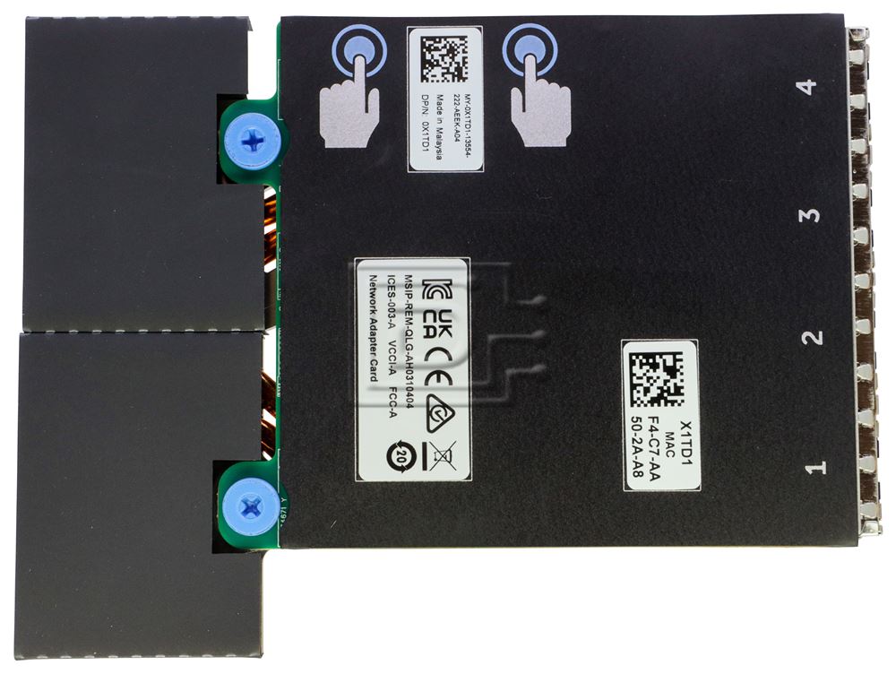 QLOGIC QL41164 X1TD1 0X1TD1 Quad Port 10 Gigabit Ethernet Adapter / NDC Image 4 image