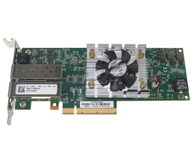 QLOGIC QLE8262L 91J21 091J21 JHD51 0JHD51 PW4FJ 0PW4FJ 430-4406 C852G 0C852G Dell QLogic Dual Port 10G FCoE SFP+ image 1