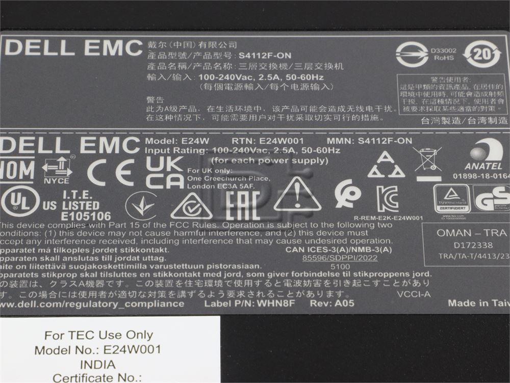 Dell S4112F-ON E24W Dell 12 Port Switch SFP+ QSFP28 Image 4 image