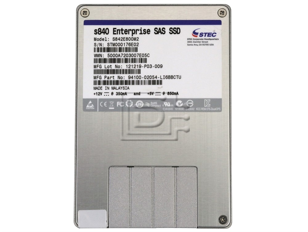 sTec S842E800M2 94100-02054-LI6BBCTU sTec 800GB SAS SSD Drive Image 2 image