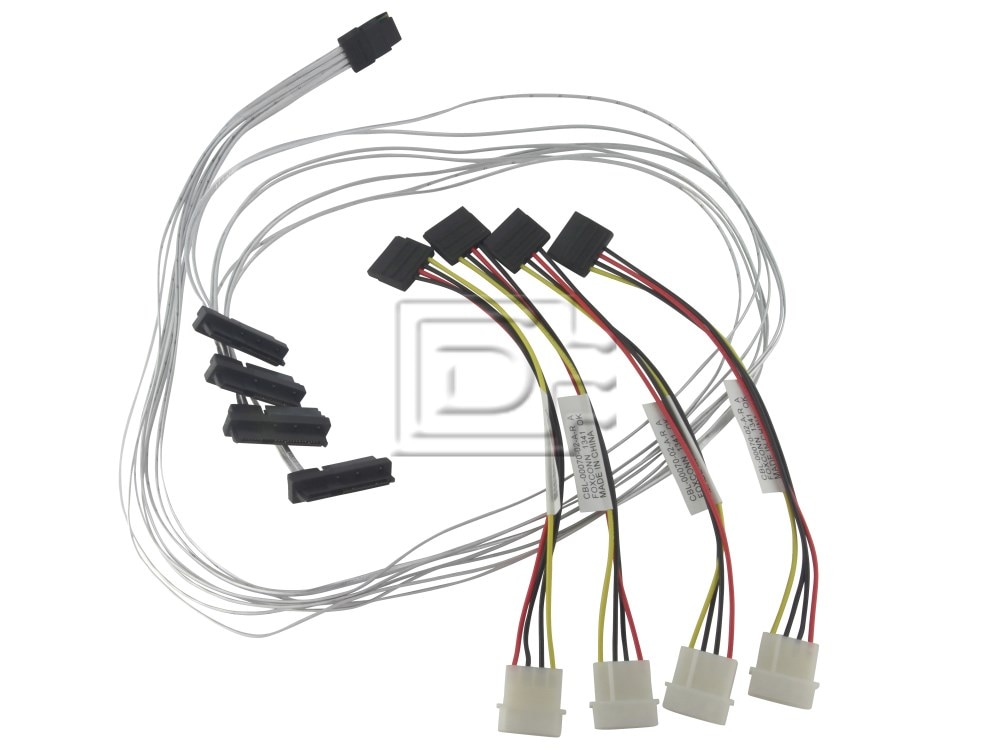 LSI Logic CAB-SAS-INT-8087-8482-4C-MOLEX-BN-OE ACK-I-mSASx4-SAS4x1-FO-1m CBL-SAS8087OCF-06M 2232000-R Internal SAS Cable Image 1 image