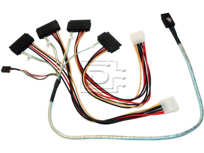LSI Logic CAB-SAS-INT-8087-8482-4C-BN-OE ACK-I-mSASx4-SAS4x1-FO-1m CBL-SAS8087OCF-06M 2232000-R Internal SAS Cable Image 1 image