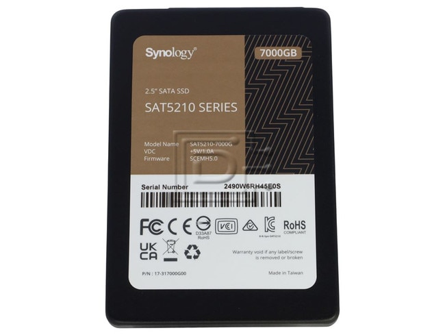 Synology SAT5210-7000G Synology 7TB 7000GB SATA SSD Image 1 image