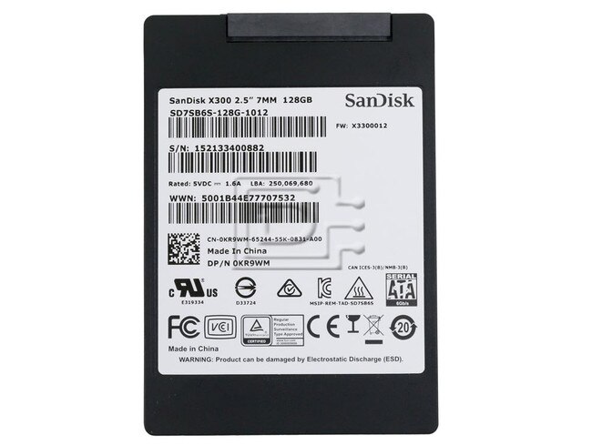 SANDISK SD7SB6S-128G-1012 SD7SB6S-128G KR9WM 0KRW9M SATA SSD Image 2 image