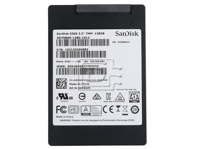 SANDISK SD7SB6S-128G-1012 SD7SB6S-128G KR9WM 0KRW9M SATA SSD image 2