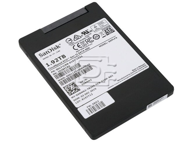SANDISK SDLF1CRR-019T-1H23 XRNN2 0XRNN2 SATA Solid State Drives Image 1 image