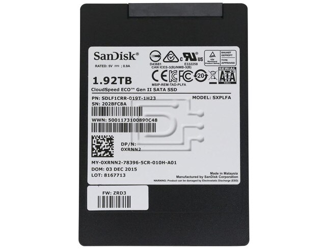 SANDISK SDLF1CRR-019T-1H23 XRNN2 0XRNN2 SATA Solid State Drives Image 2 image