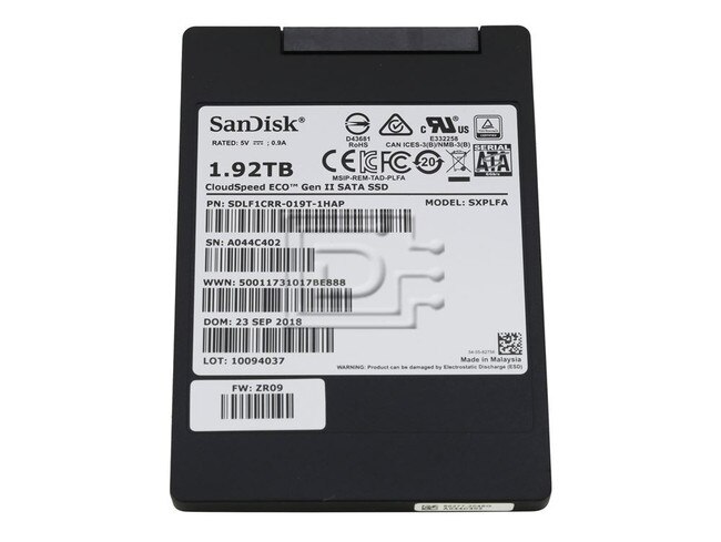 SANDISK SDLF1CRR-019T SDLF1CRR-019T-1HA1 SXPLFA SATA Solid State Drives image 1