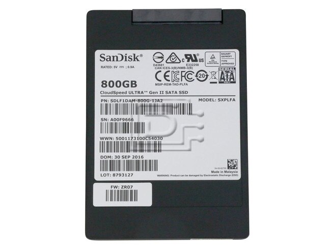 SANDISK SDLF1DAM-800G SDLF1DAM-800G-1JA2 SDLF1DAM-800G-1HA2 SATA Solid State Drives image 2