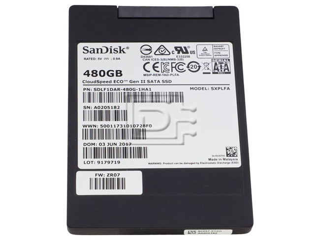 SANDISK SDLF1DAR-480G SDLF1DAR-480G-1HA1 SATA Solid State Drives Image 1 image