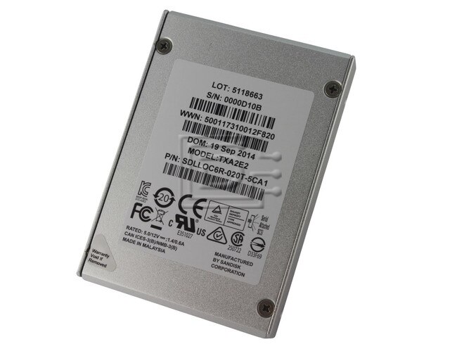 SANDISK SDLLOC6R-020T SDLLOC6R-020T-5CA1 SAS SSD image 2