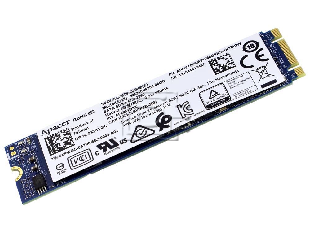 Dell SM210-M280-64GB APM2T80SM21064GFNS-1KTMGW XPWGC 0XPWGC TW-0XPWGC-0AT00-8BS-000G-A02 SATA M.2 Solid State Drive Image 1 image