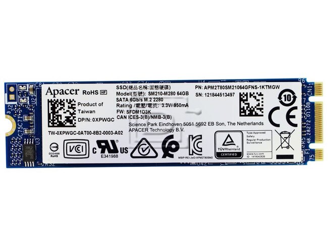Dell SM210-M280-64GB APM2T80SM21064GFNS-1KTMGW XPWGC 0XPWGC TW-0XPWGC-0AT00-8BS-000G-A02 SATA M.2 Solid State Drive Image 2 image