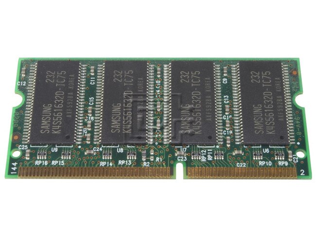 Crucial RAM-SODIMM-256MB-UP-OE MT8LSDT3264HG-133B1 PC133S-33-542 HYM72V32M636BT6-H M464S3254DTS-L7A NT256S64VH8A0GM-75B MT8LSDT3264HG KT864GY-SAD75 256MB RAM SODIMM Module image 2