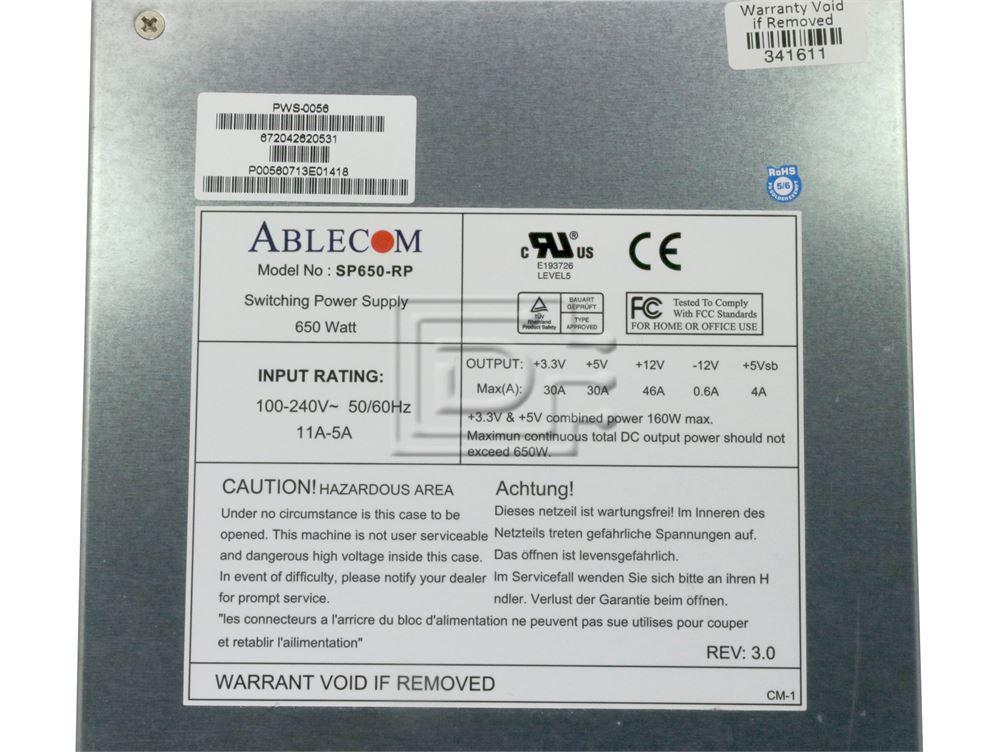 SUPERMICRO COMPUTER PWS-0056 SP650-RP Power Supply Image 2 image