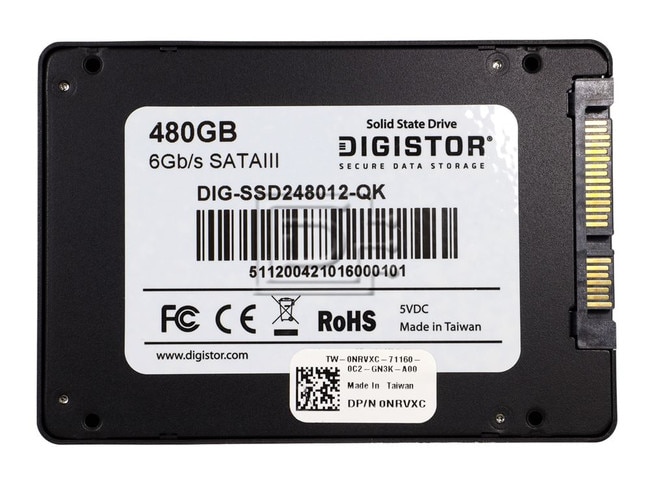 DIGISTOR DIG-SSD248012-QK NRVXC 0NRVXC 480G SATA III 6Gps SSD Image 2 image
