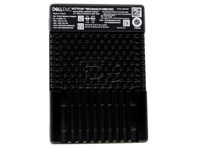 INTEL SSDPE21K750GAT SSDPE21K750GA01 DX4NF 0DX4NF 750GB Optane NVMe SSD Write Intensive U.2 Image 2 image