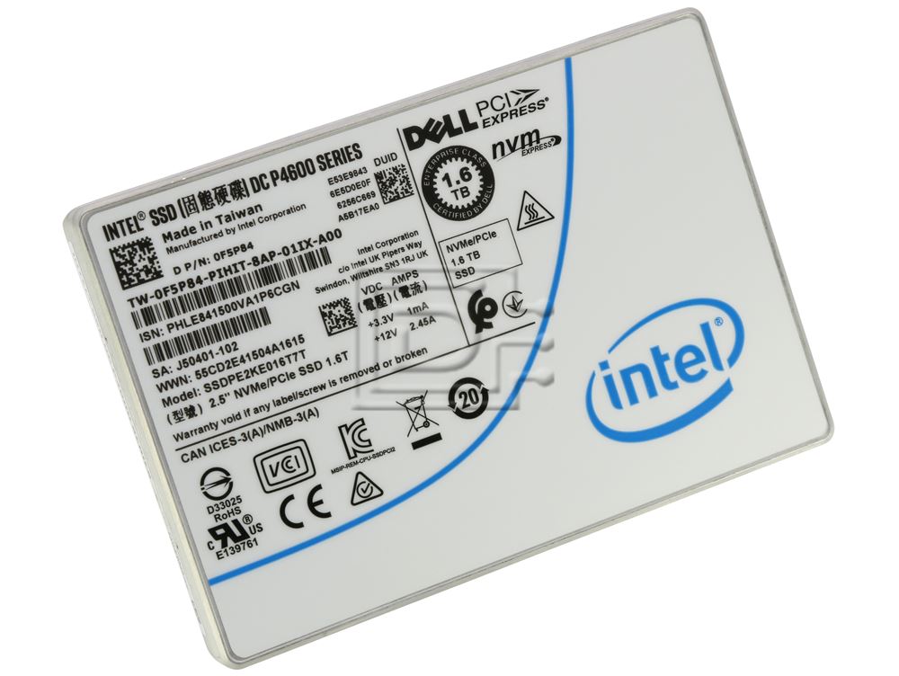Dell Intel DC P4610 3.2TB NVMe U.2 SSD - 2.5 Inch Internal Drive 2CN1T