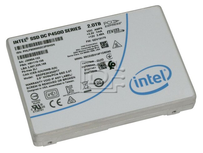 INTEL SSDPE2KX020T701 950689 115534-00 SSDPE2KX020T7 U.2 PCIe Solid State Drive image 2