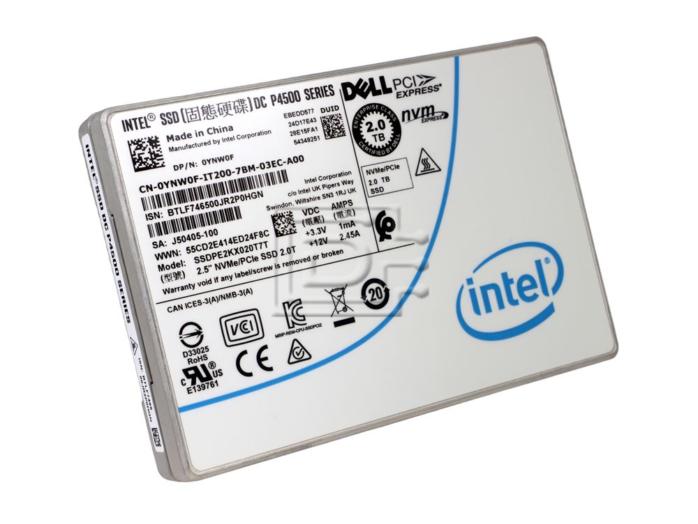 INTEL SSDPE2KX020T7T YNW0F 0YNW0F PCIe Solid State Drive Image 1 image