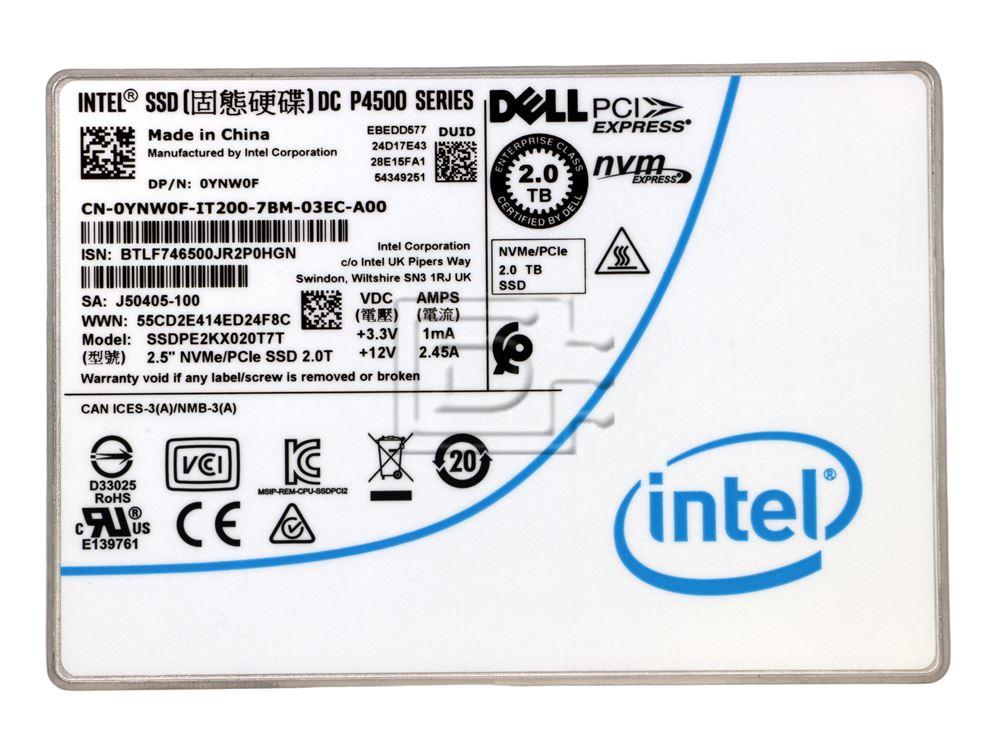 INTEL SSDPE2KX020T7T YNW0F 0YNW0F PCIe Solid State Drive Image 2 image