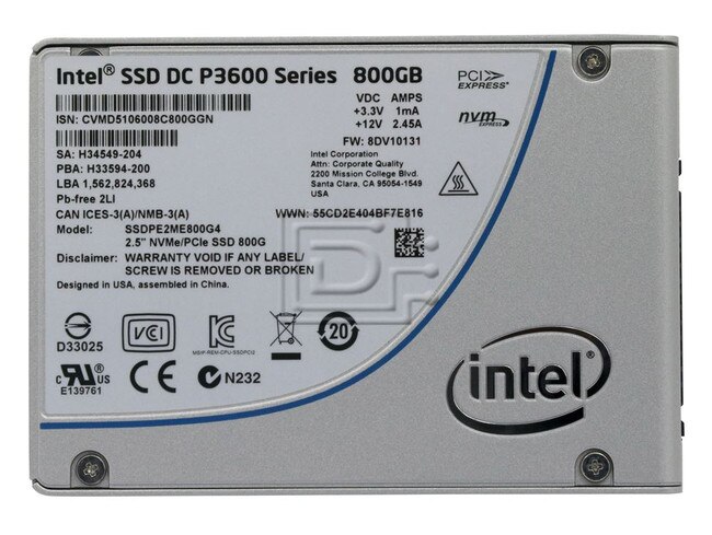 INTEL SSDPE2ME800G401 SSDPE2ME800G4 SSDPE2ME800G410 PCIe SSD image 2