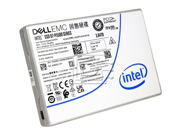 INTEL SSDPF2KX038T9E KRT3G 0KRT3G 3.84TB PCIe NVMe Solid State Drive Image 1 image