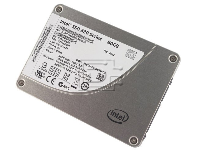 Brun Udfør Ejendomsret Intel 320 Series SSDSA2BW080G3 80GB 2.5" 3Gbps MLC SATA SSD