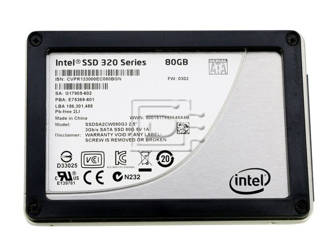 INTEL SSDSA2CW080G310 SSDSA2CW080G301 SSDSA2CW080G3 SATA SSD image 1