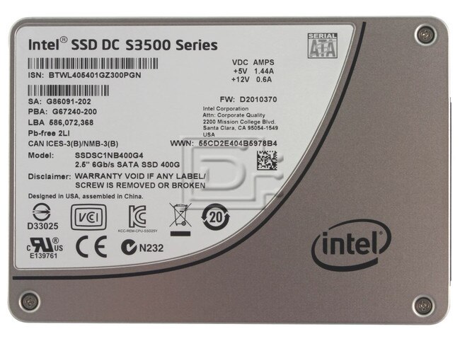 INTEL SSDSC1NB400G401 SSDSC1NB400G4 SSDSC1NB400G401 SATA SSD Image 1 image