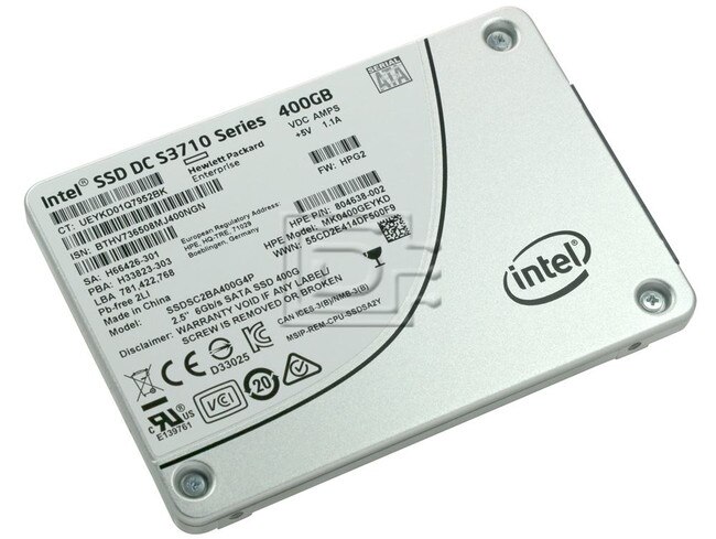 INTEL SSDSC2BA400G4P 804638-002 SSDSC2BA400G4 SSDSC2BA400G4P1 SSDSC2BA400G4-HPE SSDSC2BA400G401-HPE SATA Solid State Drive image 1
